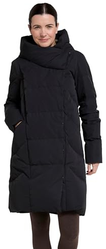 Mountain Warehouse Bequeme Damenjacke mit Daunenfüllung - wasserabweisende Winterjacke, Daunenbauschkraft 600, warme Pufferjacke - für Winterreisen & Alltag Schwarz Damengröße EU 40