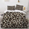 YOSHOME Bettwäsche 200x200cm Leopardenmuster 3D Druck Bettbezug Set Abstrakter Leoparden-Print Weicher Bettbezug mit Reißverschluss für Erwachsene und Kinder mit 2 Kissenbezügen 80x80cm
