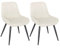 WOLTU Esszimmerstühle 2er Set, Polsterstuhl Samt, Küchenstuhl gepolstert, Akzentstuhl für Wohnzimmer Schlafzimmer Küche, ergonomischer Stuhl mit Rückenlehne, Cremeweiß, BH331cm-2