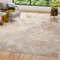 TAPISO Golden Teppich Kurzflor Wohnzimmer Schlafzimmer Luxuriös Creme Gold Abstrakt Linien Meliert Verwischt Modern Design ÖKOTEX 160 x 230 cm