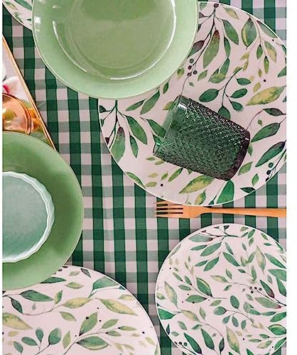 Home Arredo Casa Servizio di Piatti Olivex 18 Pezzi Verde