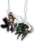 2in1 Auto Duftbaum/Lufterfrischer, Car Air Freshener Auto Scent | Attack on Titan Anime Eren Jäger Levi Ackerman (Black Ice)