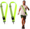 MIVAIUN 2 Stück Reflektoren Gürtel,Fahrradweste Reflektierend,Reflective Sash,Reflective Running Gear High Visibility Safety,igh Vis Belt with Clip for Jogging Biking Cycling (Green)