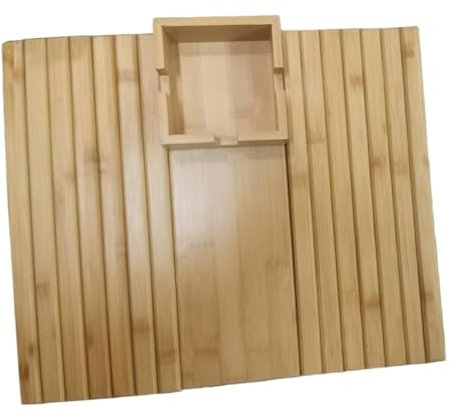 perfk Portavasos de Bambú para Sofá, Organizador Portátil para Bebidas, Teléfono Móvil