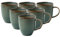Villeroy & Boch like. by Crafted Breeze Becher mit Henkel 6er Set, 350 ml, Kaffeebecher mit Reaktivglasur, Premium Porzellan, Graublau, 19-5167-9651