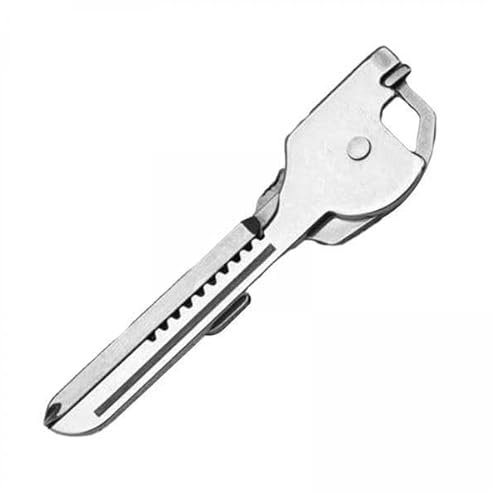 F Fityle 4x 6 in 1 Schlüsselanhänger Multitool, Zusammenklappbar, Heimwerker Flaschenöffner, Multi Werkzeuge für Garten, Hinterhof, Damen, Herren,