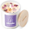 AOOVOO Duftkerze Lavendel - Romatherapy Candle with Crystals Inside, Handgemachte Duftkerze im Glas, Kerze für Home Scented, 280g, Brenndauer bis zu 60 Stunden, Kerze Geschenke für Frauen Männer