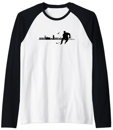 Eishockey Fan Shirt Stadt Mannheim mit Adler Skyline Raglan