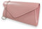 UShopUK Sac à main en similicuir uni pour mariage, soirée, bal de fin d'année, fête, rose pâle