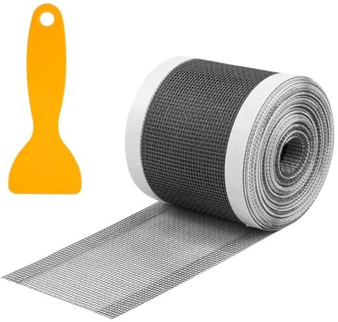 Shower Drain Hair Catcher, 7 cm x 10 m Disposable Floor Drain Filter Hair Mesh Sticker with Plastic Spatula, Rectangle Shower Drain Mesh Drain Hair Catche for Bathroom