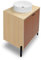 Lave Main WC avec Meuble Salle De Bain, 2 Portes & 1 Etagère Tendance en Bois - Coloris Terracotta & Chêne Vincenza – 69,2 x 78,2 x 49,8 cm