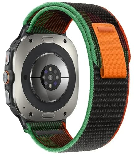 ZEDEVB Nylonarmband für Samsung Galaxy Watch Ultra 47 mm, lückenlos, Sportarmband, Armband für Samsung Watch Ultra Band Correa(Black unity)