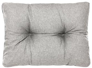 PFM HOME Palettenkissen Outdoor-Kissen für Palettensofa Palettenmöbel Europaletten - Gartenkissen Seitenkissen Paletten-Auflagen Gesteppt 60 x 40 cm - Hellgrau