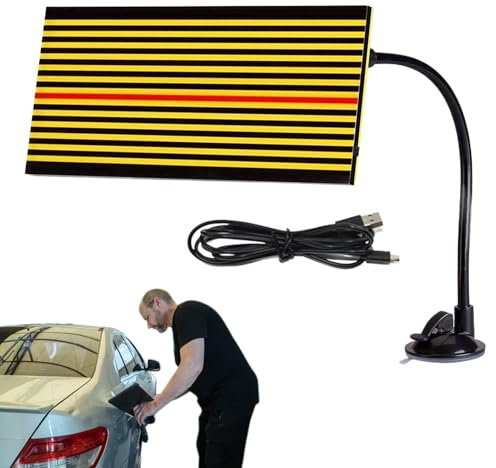 Dellen-Reflektorplatine – Dellenreparaturplatine | 5 V USB-Panel-Streifen-Reflektor mit LED-Array und Lichtgitter | Automobil-Wartung für Schäden Reparatur Limousine, Fahrzeuge, MPV, Pickup, LKW