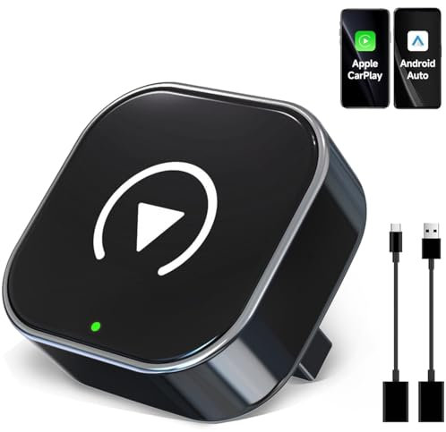 Wireless 2 in 1 CarPlay Adapter,5 Ghz WiFi Dongle Konvertiert Kabelgebunden zu Wired Android Auto/Carplay in kabellos Unterstützung OTA,CarPlay Wireless Adapter kompatibel mit iPhone iOS 10+ und Autos
