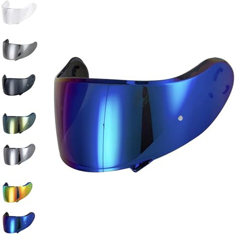 EvoParts (CNS-3 Visiera per casco Shoei Neotec 2 (no Neotec 1 e Neotec 3) pinlock ready (Blu)