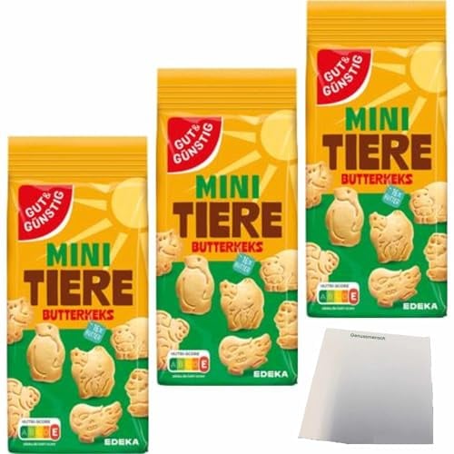 usy Bundle für G&G Mini Butterkeks Tiere 3er Pack (3x150g Packung) + usy Block