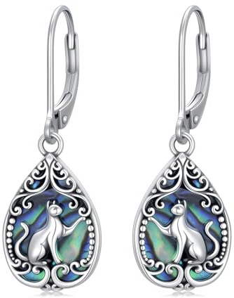 enjoylifecreative Kuh Koala Hundepfote Ohrringe für Damen 925 Sterling Silber Tier Ohrhänger Tier Schmuck Geschenke für Frauen Mädchen Tierliebhaber