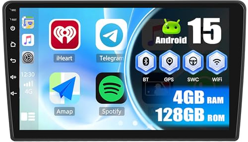 Zomolither 4+128GB Android 15 Wireless Carplay & Android Auto Radio para Citroen Berlingo 2015-2018/Peugeot Partner 2008-2019, 9’’ Pantalla 2 DIN con Bluetooth, GPS, RDS, SWC, WiFi, AHD Cámara + Mic