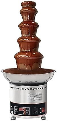 Ryanong Chocolate Fondue Machine, 5-Tier Chocolate Fountain with Stainless Steel Heated Basin, 30-150°CTemperature Adjustment, Effective Heat Dissipation and Work Continuously 12 Hours, for Parties