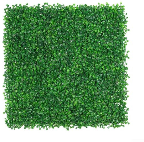 ZiStarlilife Pannelli da parete in erba artificiale, 50 x 50 cm, piastrelle in plastica per prato, tappeto erboso finto verde, tappetini quadrati per casa, giardino, decorazione da parete per interni