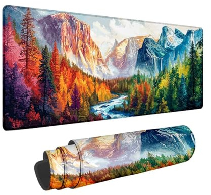 Mauspad XXL 600x300 mm, Schreibtischunterlage für Büro, Mousepad Bunt Muster, Gaming Mauspad Groß mit Vernähter Rand, Wasserdicht und rutschfest, Mouse Pad für Gaming Zubehör, Büro, Home Office Z-88