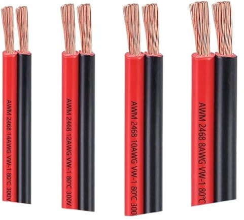 Solar-Kabel Photovoltaik-Kabelverlängerung, Solar-PV-Kabel, 2-polig, rot/schwarz, Kupfer, 8-14 AWG, Elektrokabel(8AWG 2X8MM2-30M)