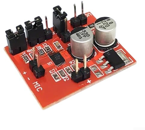 Electret Mikrofon Sound Enhancement Board für MAX9814 IC, AGC einstellbar, 3,6 V-12 V Eingang, rotes PCB-Schnittstellenmodul für Audio-Anwendungen