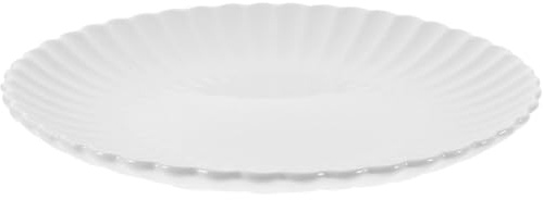 INOOMP Piatto Dessert a Crisantemo in Ceramica Bianca 8 Pollici