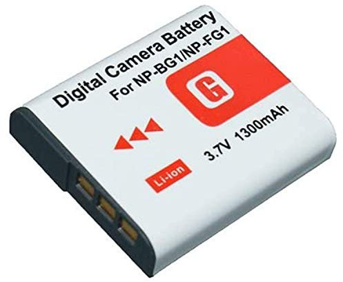 High Capacity - 1300mAH - Rechargeable battery for Sony Cyber-shot Digital Cameras - Compatible with NP-BG1, NP-FG1, NPBG1, NPFG1