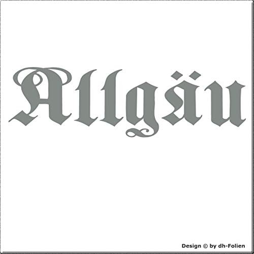 cartattoo4you® AH-00552 | ALLGÄU - Fraktur/Altdeutsche Schrift | Autoaufkleber Aufkleber Farbe Silber,in 24 Farben erhältlich, glänzend 57 x 20 cm, Waschstrassenfest