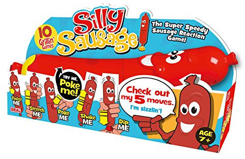 Ideal , Silly Sausage: The super Speedy Sausage Reaction Game, Family Games, for 1+ Players, Ages 7+