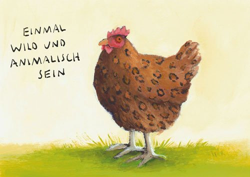 Inkognito Postkarte A6 • 33086 ''Wild und animalisch Künstler: Henrike Wilson • Satire