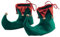 Bristol Novelty BA853 Weihnachtself Schuhe mit Glocken, Grün/Rot