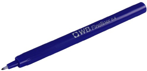 White Box Fineliner 0.4mm Nib Blue [Pack of 10]