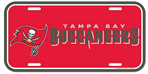 NFL Tampa Bay Buccaneers Nummernschild, Team-Farbe, Einheitsgröße
