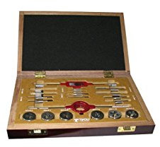 Mallette TIVOLY 20 PCS 6 jeux de 2 tarauds HSS + 6 Filières HSS + 2 accessoires M3 à M10