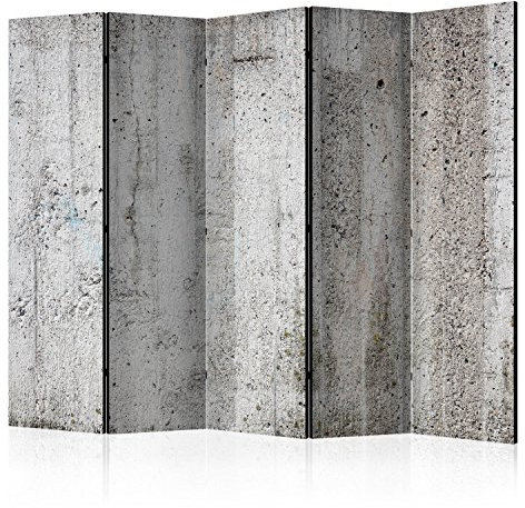 murando Raumteiler Beton Loft 225x172 cm beidseitig auf Vlies-Leinwand Bedruckt Trennwand Spanische Wand Sichtschutz Raumtrenner grau f-B-0022-z-c