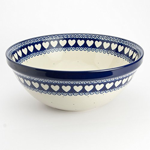 Polish Pottery 24cm Large Serving & Salad Bowl - Light Hearted