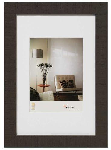 walther design marrone 10 x 15 cm con passe-partout, Cornice in legno per la casa HO015P
