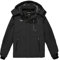 Wantdo Jungen Berg Ski Jacke Warmer Winter Fleece Mäntel Wasserdichter Atmungsaktive Jacke Outdoor Kapuzen Windbreaker Jacken Schwarz 140-146