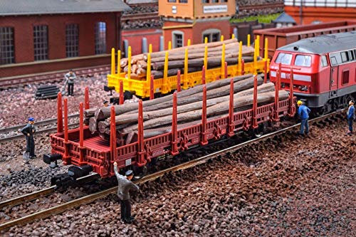 Kibri Niederbordwagen 2achs braun Bausatz 1:87#16202