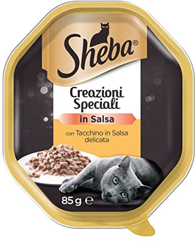 Sheba Sauce Collection, Katzenfutter Mit Truthahn in Zarter Sauce, 85 g – 22 Schalen