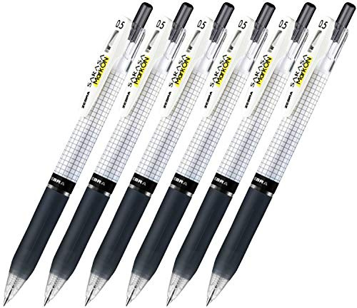 Zebra sarasa Mark on Gel ink 0.5mm ballpoint pens ink color (Black) pack of 6