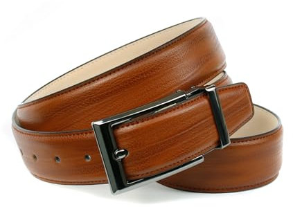 Anthoni Crown Herren Ledergürtel Gürtel, Cognac, 105