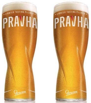 2 x Pravha Half Pint Glass