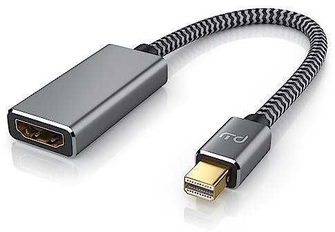 CSL - 4k Mini Displayport zu Hdmi 2.0 Adapter – mini DP Kabel – 4k@60Hz - Thunderbolt 1-2 - Audio und Video – geeignet für MacBook Air/Pro, Microsoft Surface Pro, Lenovo Notebook, Monitor, Projektor