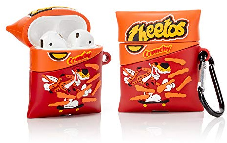ZAHIUS Silikon Hülle Kompatibel mit Airpods 1 & 2 Case Cover Lustige Abdeckung [Snacks-Serie] (Cheetos)