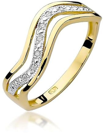 Lumari Gold - Damen Solitär Versprechen Ring Verlobungsring Damen Ring Gold 585 Echtgold 14k Gold mit natürlichem Diamanten Gemstone Gelbgold - Ringe Frauen - Hochwertiges Geschenk