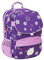 BBM Bags Schulranzen Hansen, Ranzen nur 1,2 Kg, Schultasche mit BBM Stars Motiv, Büchertasche ca. 38 x 28 x 27 cm, 24 Liter, Schulrucksack mit Notebook Fach, höhenverstellbar, Lila/Weiß